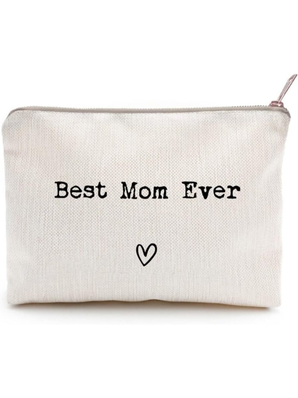 New Women's Best Mom Ever Makeup Bag Cosmetic Organizer - Beige